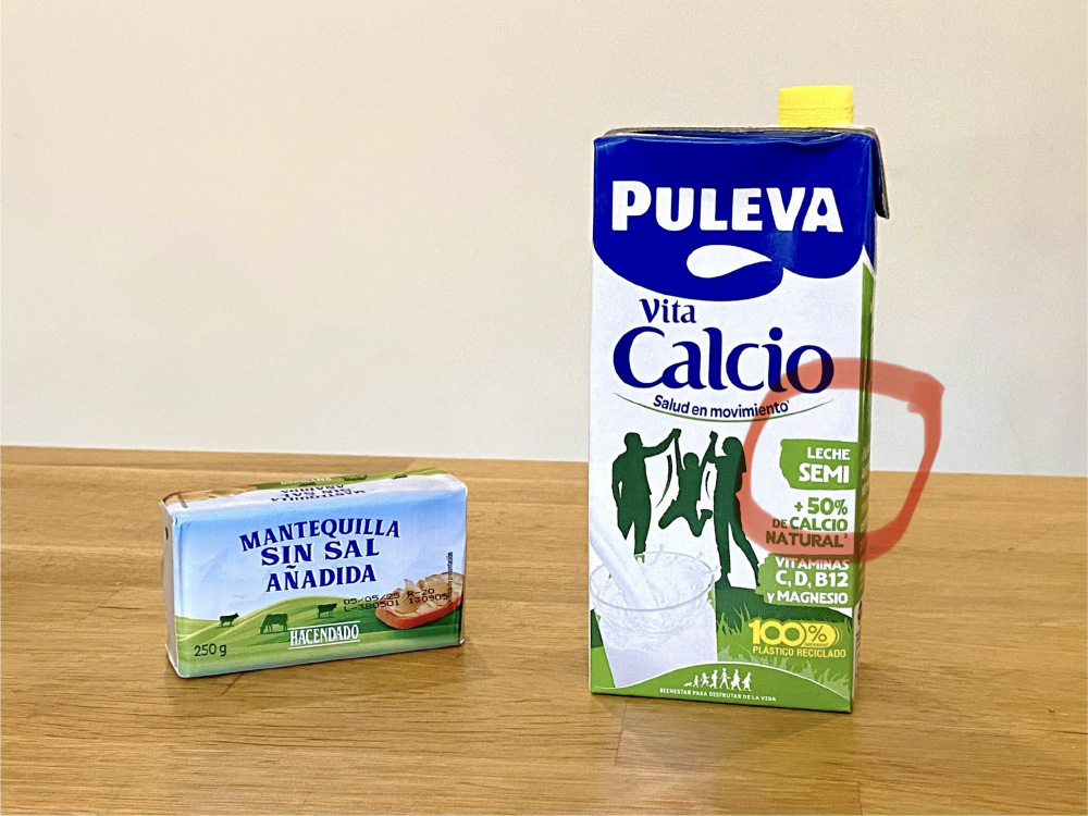 spansk melk og smør