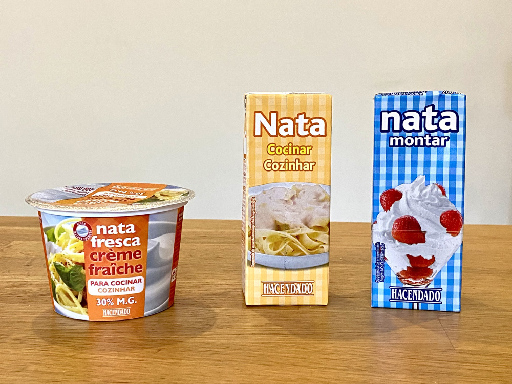 rømme og fløte på spansk